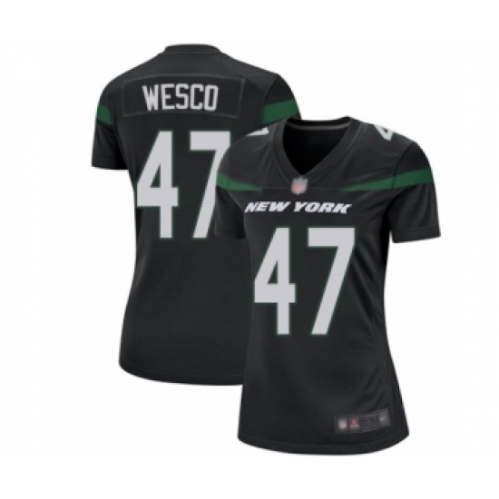 Women's New York Jets #47 Trevon Wesco Game Navy Blue Alternate Football Jersey
