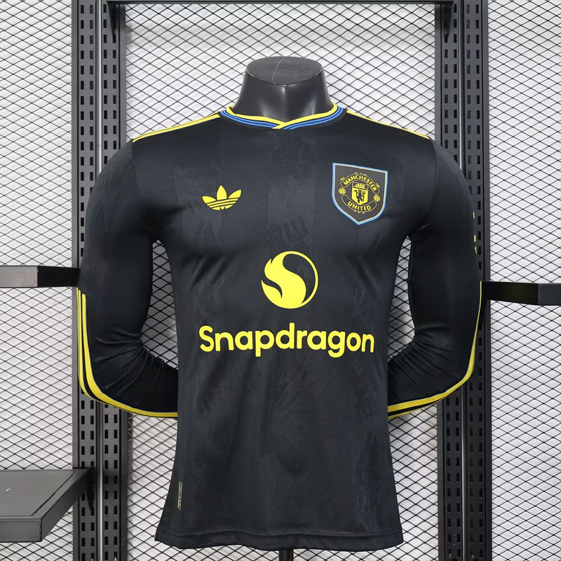 Manchester United Third Away Long Sleeve Jersey Shirt 2025/26 - Ujersey NHL