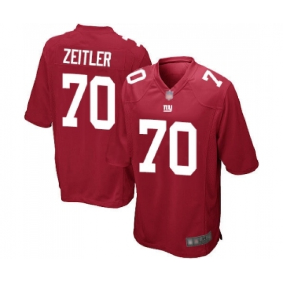 Men's New York Giants #70 Kevin Zeitler Game Red Alternate Football Jersey - Ujersey