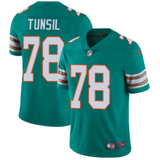 Youth Nike Miami Dolphins #78 Laremy Tunsil Aqua Green Alternate Vapor Untouchable Limited Player NFL Jersey - Ujersey