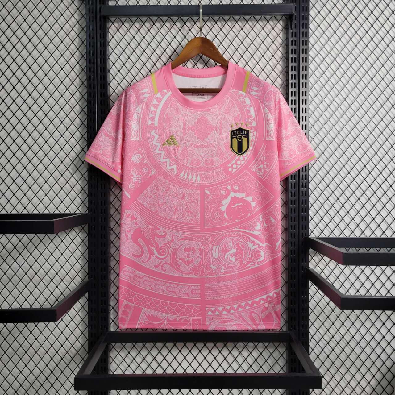 Italy Soccer Jersey Pink Special Edition Custom Shirt 2024 - ujerseystore