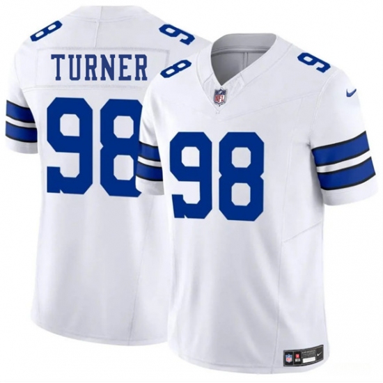 Men's Dallas Cowboys #98 Payton Turner White 2025 F.U.S.E. Vapor Untouchable Limited Football Stitched Jersey - Ujersey