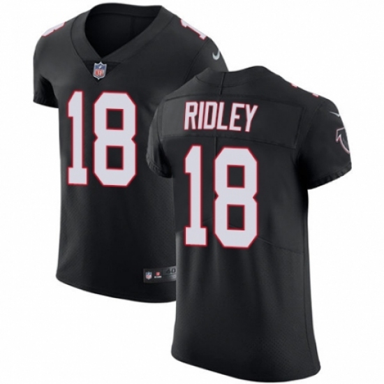 Men's Nike Atlanta Falcons #18 Calvin Ridley Black Alternate Vapor Untouchable Elite Player NFL Jersey - Ujersey