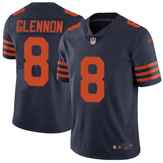 Men's Nike Chicago Bears #8 Mike Glennon Navy Blue Alternate Vapor Untouchable Limited Player NFL Jersey - Ujersey