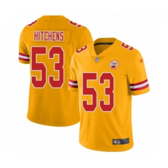 Women's Kansas City Chiefs #53 Anthony Hitchens Limited Gold Inverted Legend Football Jersey - Ujersey