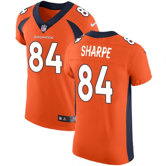 Men's Nike Denver Broncos #84 Shannon Sharpe Orange Team Color Vapor Untouchable Elite Player NFL Jersey - Ujersey