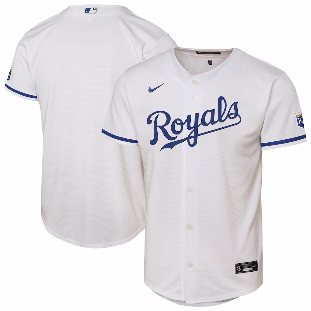 Youth Kansas City Royals Nike White Home Stadium Jersey - ujerseystore