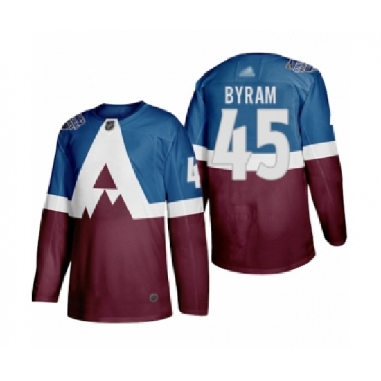 Women's Colorado Avalanche #45 Bowen Byram Authentic Burgundy Blue 2020 Stadium Series Hockey Jersey - Ujersey