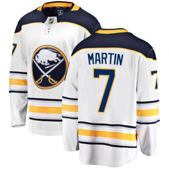 Men's Buffalo Sabres #7 Rick Martin Fanatics Branded White Away Breakaway NHL Jersey - Ujersey