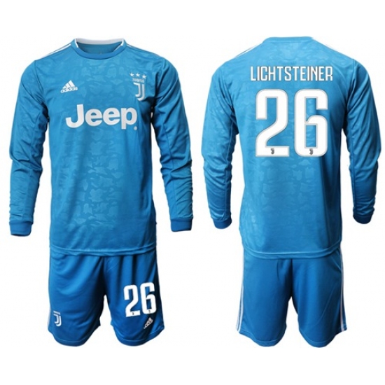 Juventus #26 Lichtsteiner Third Long Sleeves Soccer Club Jersey