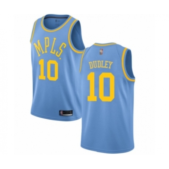 Youth Los Angeles Lakers #10 Jared Dudley Authentic Blue Hardwood Classics Basketball Jersey - Ujersey