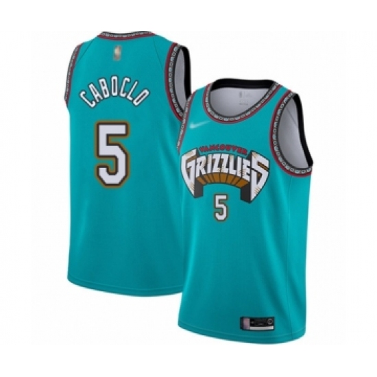 Men's Memphis Grizzlies #5 Bruno Caboclo Authentic Green Hardwood Classic Basketball Jersey - Ujersey