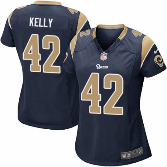 Women's Nike Los Angeles Rams #42 John Kelly Game Navy Blue Team Color NFL Jersey - Ujersey