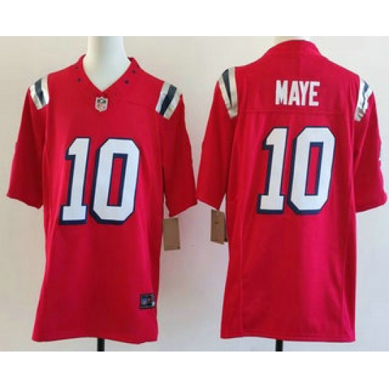 Men's New England Patriots #10 Christian Gonzalez Limited Red Fashion FUSE Vapor Jersey - Ujersey