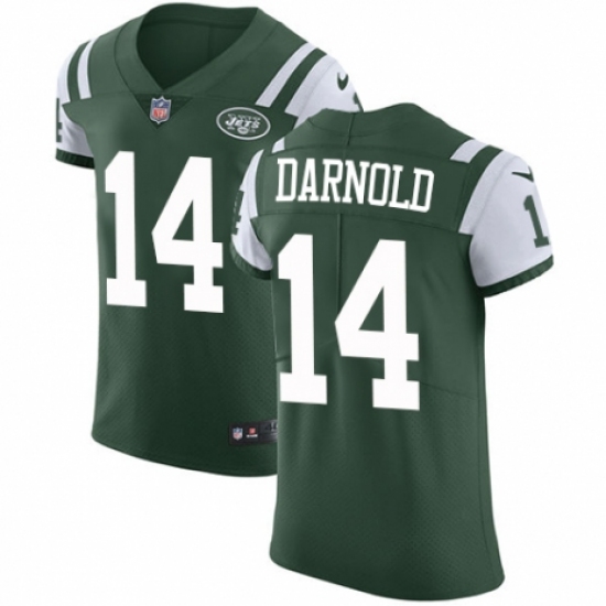 Men's Nike New York Jets #14 Sam Darnold Green Team Color Vapor Untouchable Elite Player NFL Jersey - Ujersey