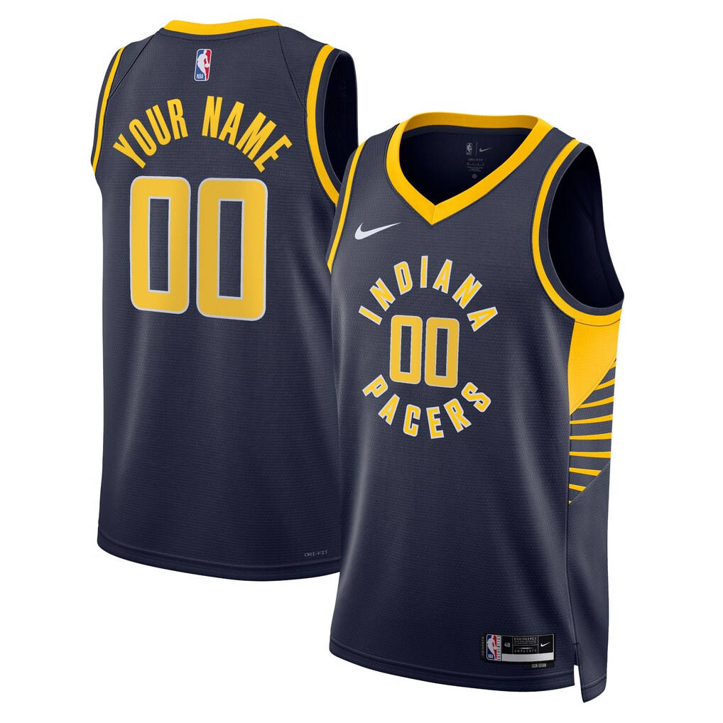 Unisex Indiana Pacers Nike Navy 2022/23 Swingman Custom Jersey - Icon Edition - Ujersey Shop