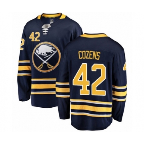Men's Buffalo Sabres #42 Dylan Cozens Fanatics Branded Navy Blue Home Breakaway Hockey Jersey - Ujersey