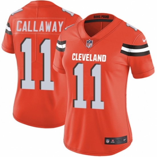 Women's Nike Cleveland Browns #11 Antonio Callaway Orange Alternate Vapor Untouchable Limited Player NFL Jersey - Ujersey
