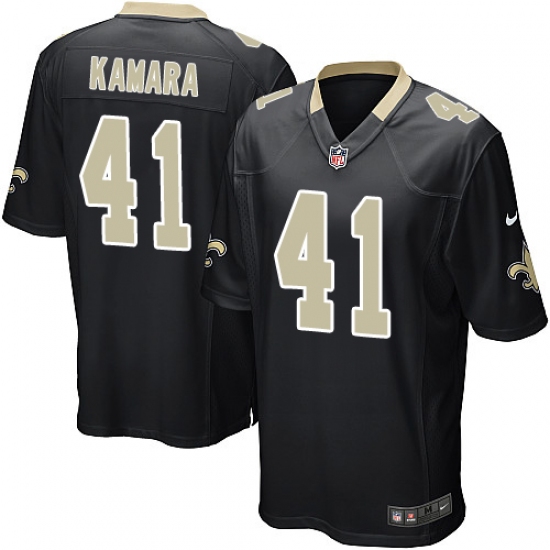 Men's Nike New Orleans Saints #41 Alvin Kamara Game Black Team Color NFL Jersey - Ujersey