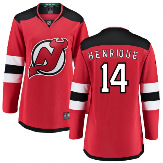 Women's New Jersey Devils #14 Adam Henrique Fanatics Branded Red Home Breakaway NHL Jersey - Ujersey
