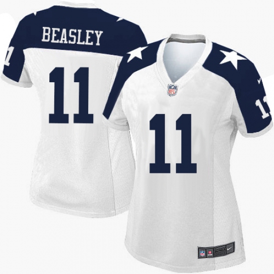 Women's Nike Dallas Cowboys #11 Cole Beasley Limited White Throwback Alternate NFL Jersey - Ujersey