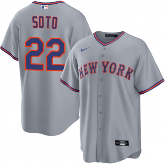 Men's New York Mets #22 Juan Soto Gray 2025 Limited Stitched Baseball Jersey - Ujersey