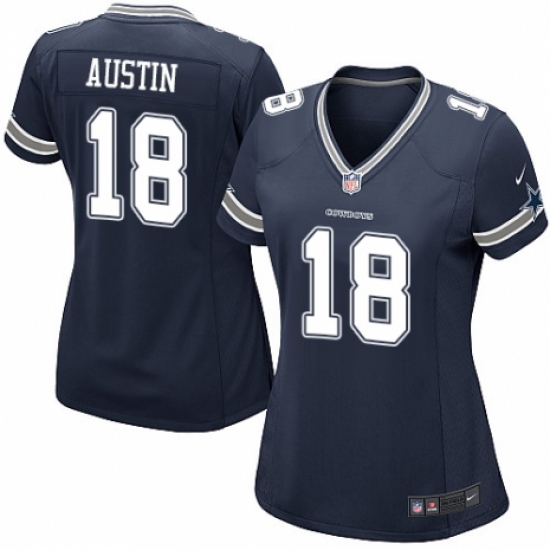 Women's Nike Dallas Cowboys #18 Tavon Austin Game Navy Blue Team Color NFL Jersey - Ujersey