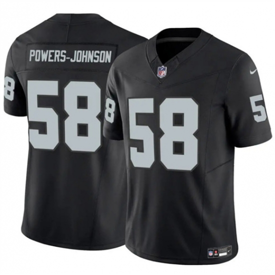 Men's Las Vegas Raiders #58 Jackson Powers-Johnson Black 2025 F.U.S.E. Vapor Untouchable Limited Football Stitched Jersey - Ujersey