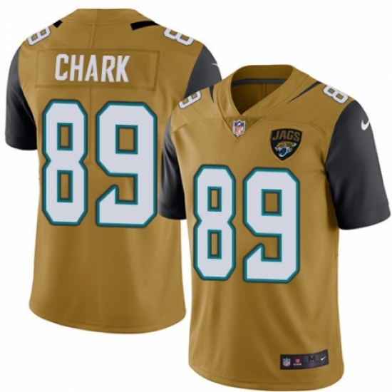 Youth Nike Jacksonville Jaguars #89 DJ Chark Limited Gold Rush Vapor Untouchable NFL Jersey - Ujersey