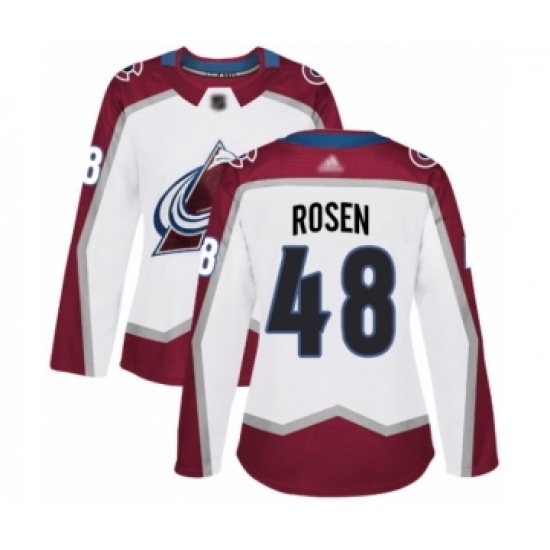 Women's Colorado Avalanche #48 Calle Rosen Authentic White Away Hockey Jersey - Ujersey