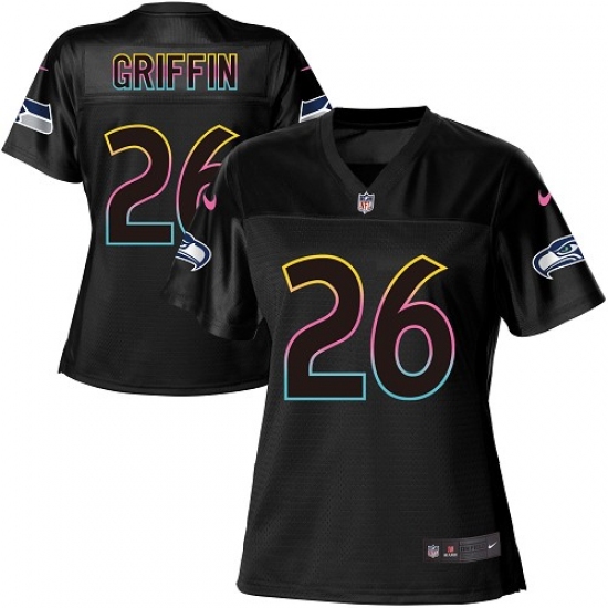 Women's Nike Seattle Seahawks #26 Shaquill Griffin Game Black Team Color NFL Jersey - Ujersey