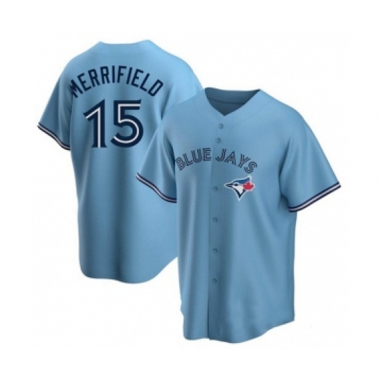 Men's Toronto Blue Jays #15 Whit Merrifield Light Blue Stitched MLB Cool Base Nike Jersey - Ujersey