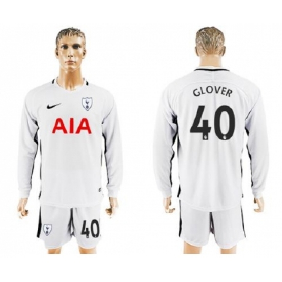 Tottenham Hotspur #40 Glover Home Long Sleeves Soccer Club Jersey