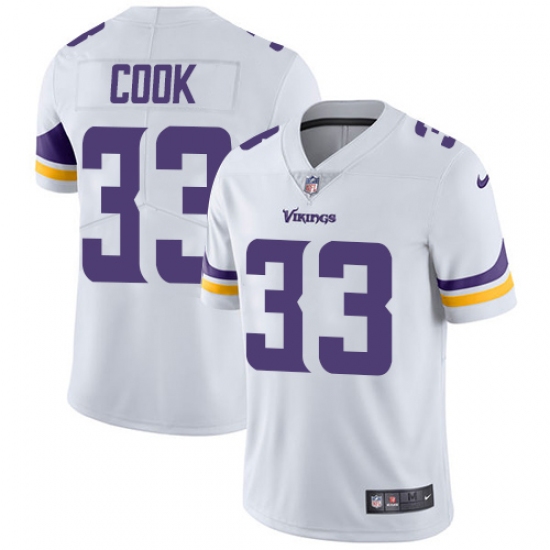 Men's Nike Minnesota Vikings #33 Dalvin Cook White Vapor Untouchable Limited Player NFL Jersey - Ujersey