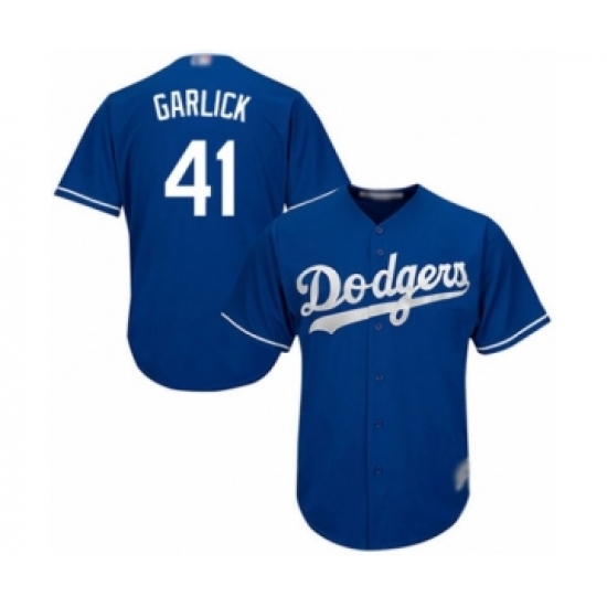 Men's Los Angeles Dodgers #41 Kyle Garlick Royal Blue Alternate Flex Base Authentic Collection Baseball Player Jersey - Ujersey