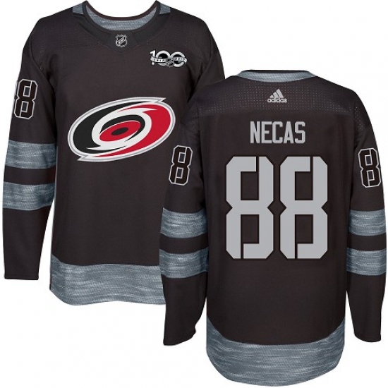 Men's Adidas Carolina Hurricanes #88 Martin Necas Premier Black 1917-2017 100th Anniversary NHL Jersey - Ujersey