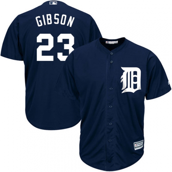 Youth Majestic Detroit Tigers #23 Kirk Gibson Authentic Navy Blue Alternate Cool Base MLB Jersey - Ujersey
