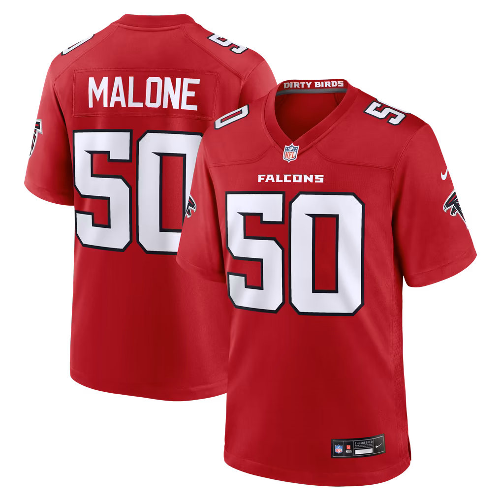 Men's Atlanta Falcons Deangelo Malone Nike Red Team Game Jersey - Ujersey Shop