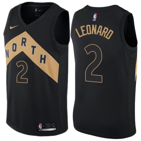 Youth Nike Toronto Raptors #2 Kawhi Leonard Swingman Black NBA Jersey - City Edition - Ujersey