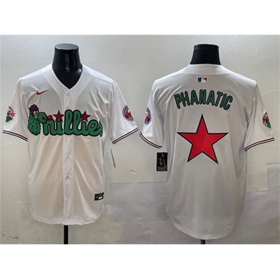 Men's Philadelphia Phillies White Phanatic Limited Stitched Jersey - Ujersey