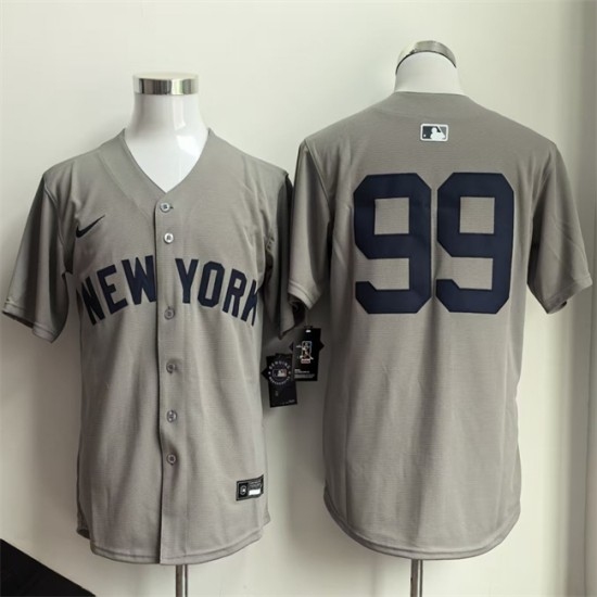 Men's New York Yankees #99 Aaron Judge Grey 2026 Limited Stitched Baseball Jersey - Ujersey