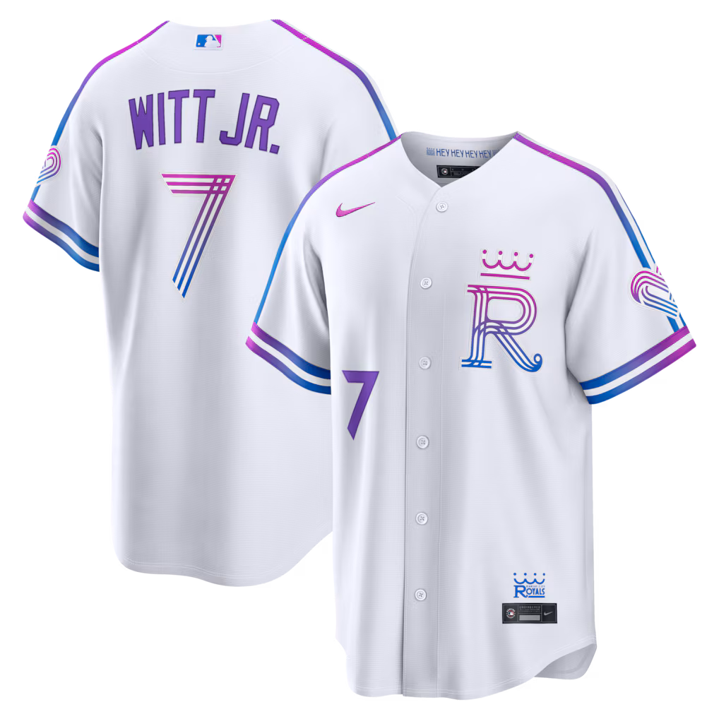 Men's Kansas City Royals Bobby Witt Jr. Nike White 2026 City Connect Stadium Jersey - Vujersey Los Angeles Rams