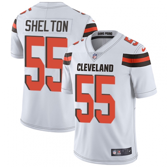 Men's Nike Cleveland Browns #55 Danny Shelton White Vapor Untouchable Limited Player NFL Jersey - Ujersey
