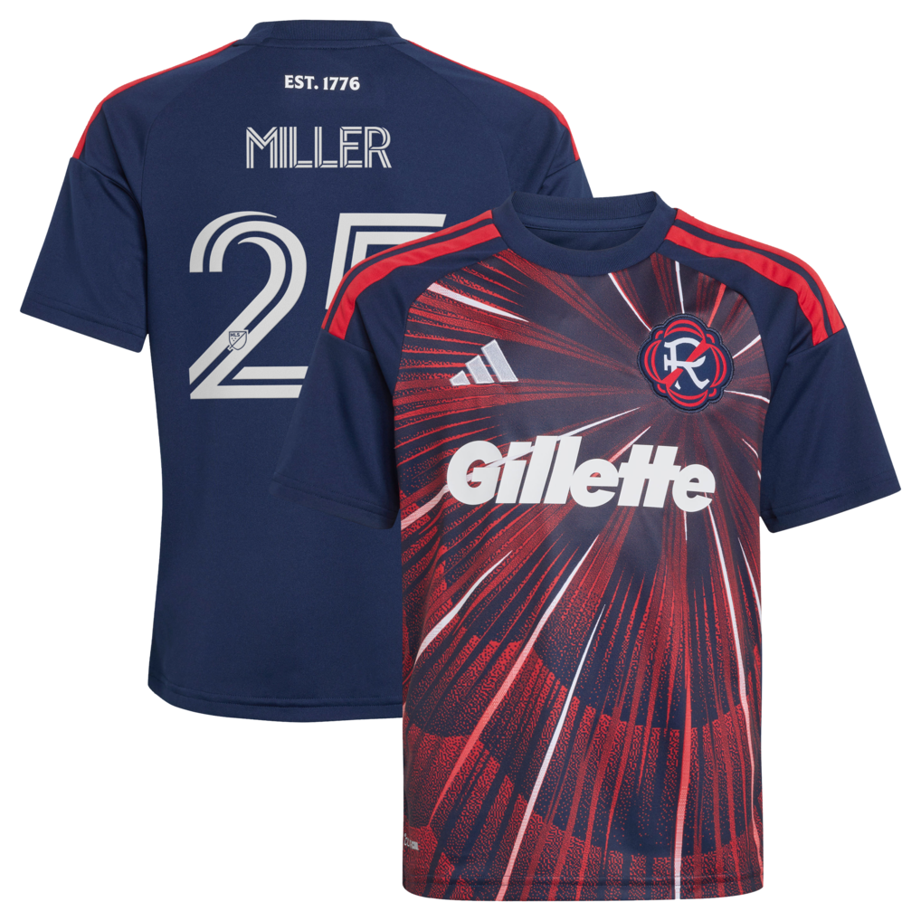 Youth New England Revolution Peyton Miller adidas Blue 2026 Independence Day Replica Jersey - Ujersey