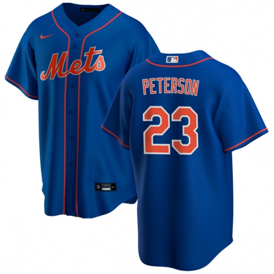 Men's New York Mets ##23 David Peterson Royal Cool Base Stitched Baseball Jersey - Ujersey