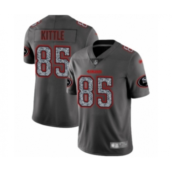 Men's San Francisco 49ers #85 George Kittle Limited Gray Static Fashion Football Jersey - Ujersey