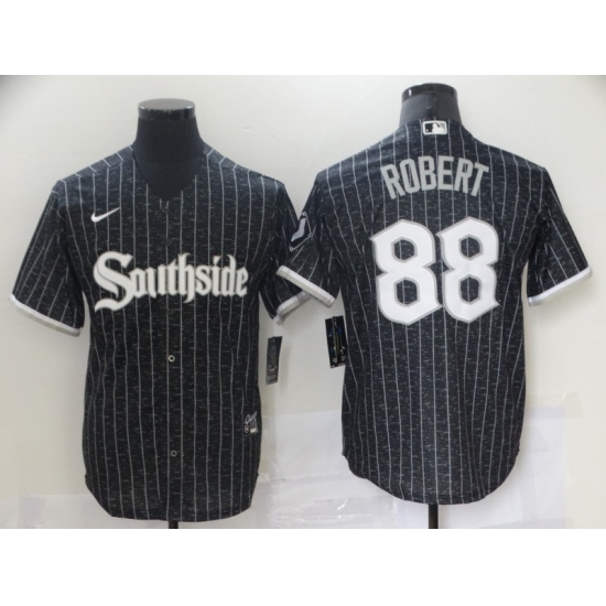 Men's Chicago White Sox #88 Luis Robert Authentic Black Fashion Jersey - Ujersey