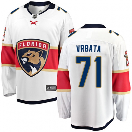 Men's Florida Panthers #71 Radim Vrbata Fanatics Branded White Away Breakaway NHL Jersey - Ujersey