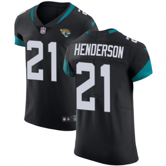 Men's Jacksonville Jaguars #21 C.J. Henderson Black Team Color Stitched Vapor Untouchable Elite Jersey - Ujersey