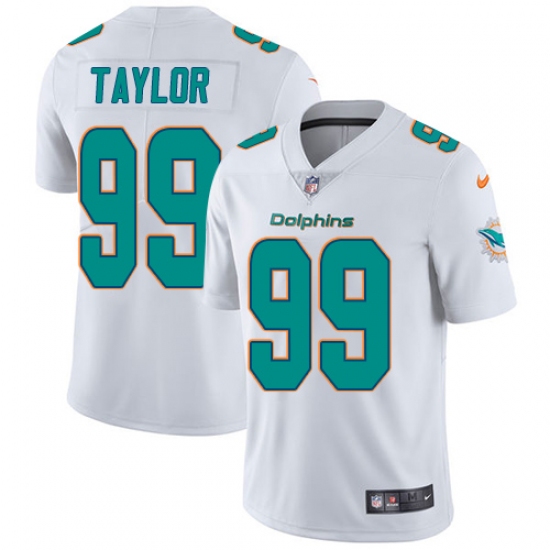 Men's Nike Miami Dolphins #99 Jason Taylor White Vapor Untouchable Limited Player NFL Jersey - Ujersey